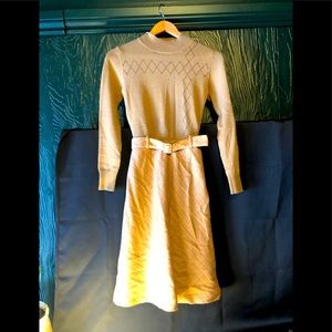 Vintage sweater dress w silk liner